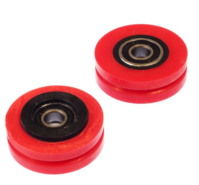 gears Stained Glass  Gemini Taurus RED GEARS for Stabilizer SET of 2 grommets